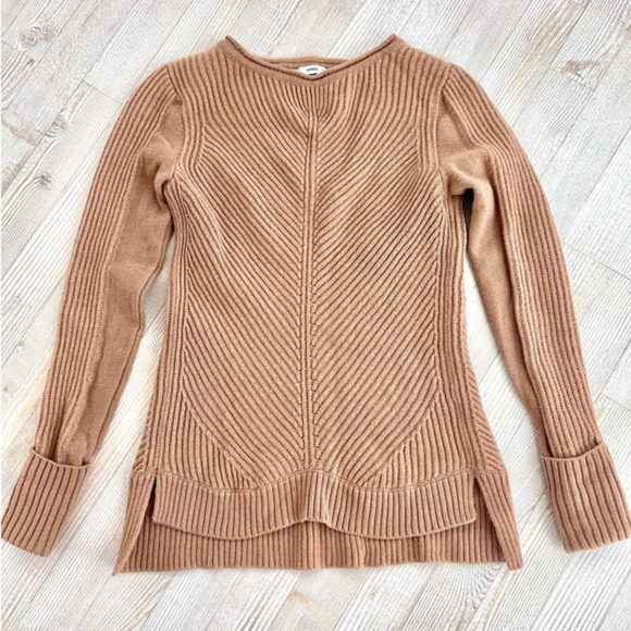Vince Sweaters - Vince. Directional Ribbed Cashmere Sweater | Camel Size‎ S